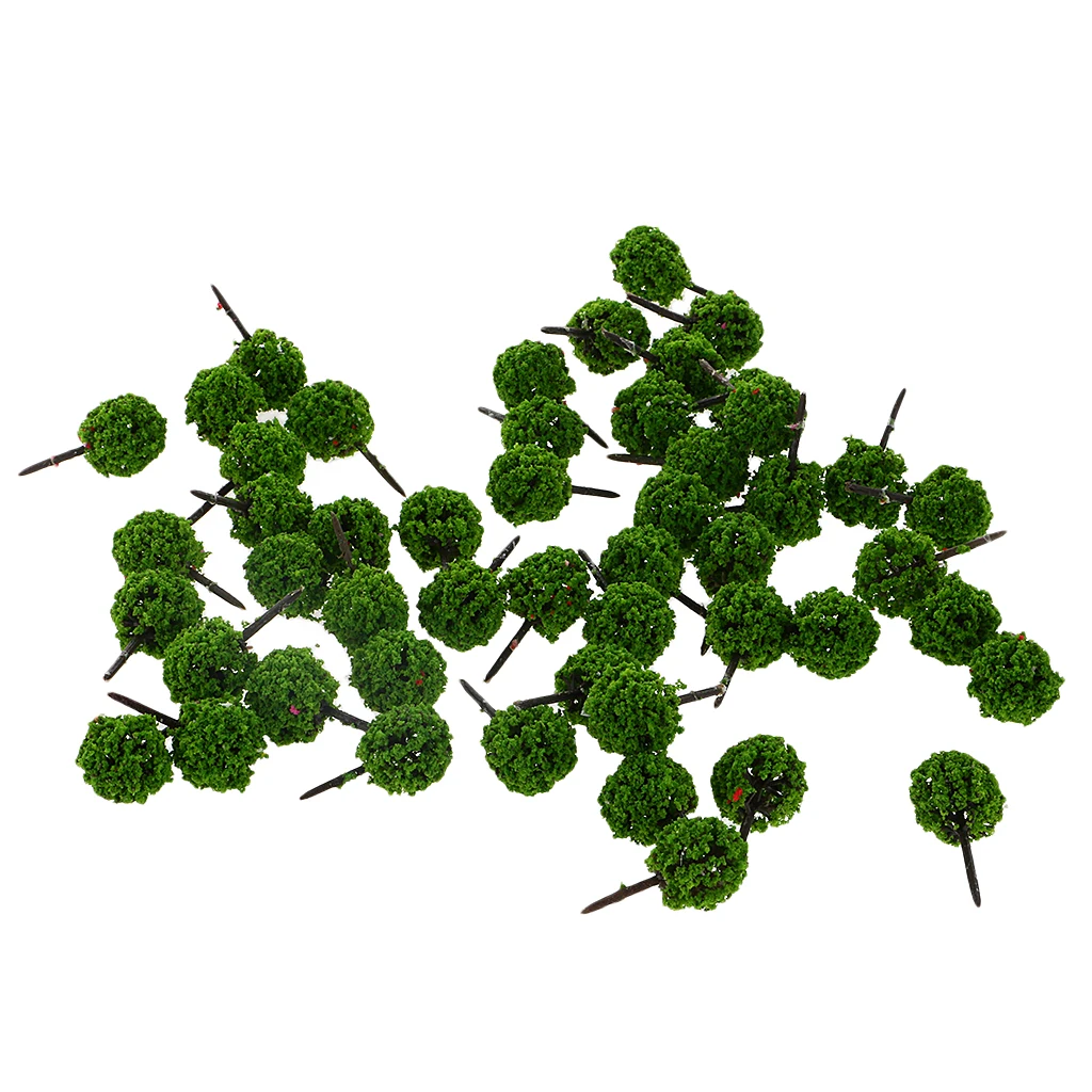 

50 Pieces Ball Shaped Model Trees DIY Landscape Scenery N Scale
