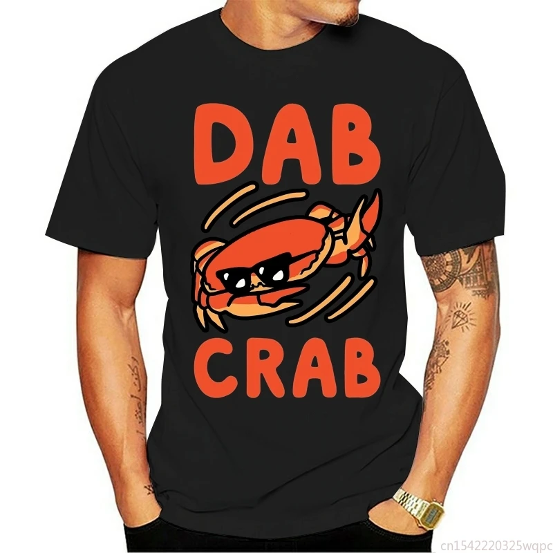

Dab Crab Black Men's Cotton Tee Four Seasons Casual SHORT Tees