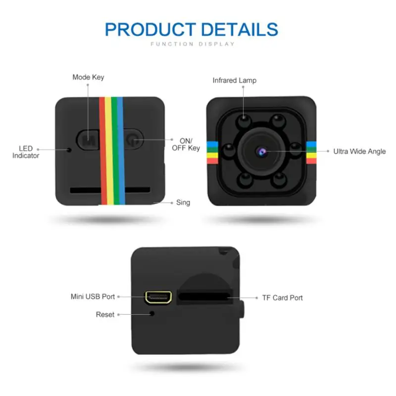 

SQ11 Mini Camera 960P Small Cam Sensor Night Vision Camcorder Micro Video Camera DVR DV Recorder Camcorder Computer Peripherals