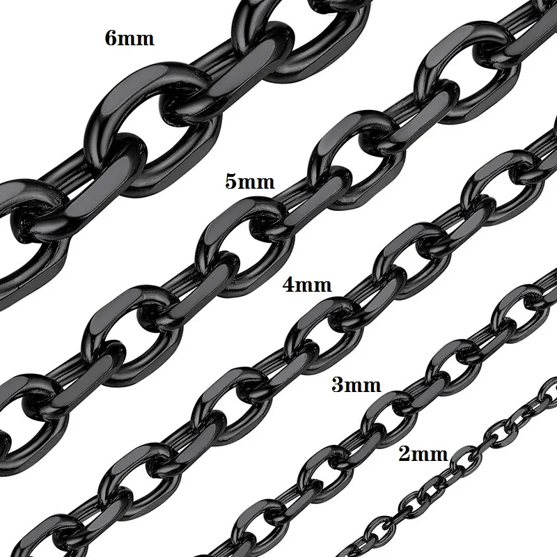 Цепочка круглого сечения из нержавеющей стали для мужчин и женщин ожерелье Rolo