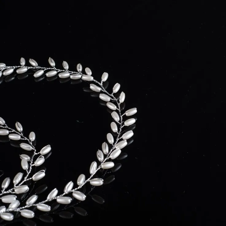 Женские Длинные повязки для волос свадебные украшения жемчужные на голову