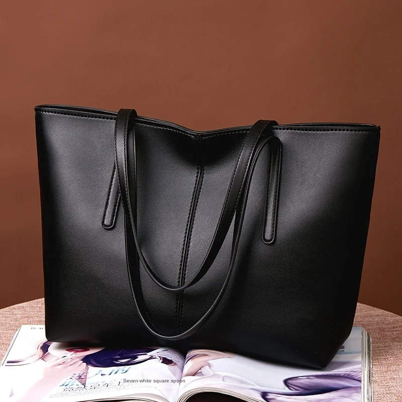 

2020bags new bag fashion simple joker large capacity tote bag portable shoulder tote bag PU women's bag