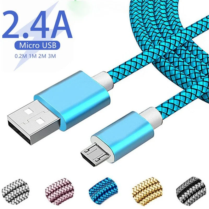 

1m 2m Micro USB Cable Fast Charging For Xiaomi Redmi Note 5 Pro Android Mobile Phone Data Cable for Samsung S7 S6 Micro Charger