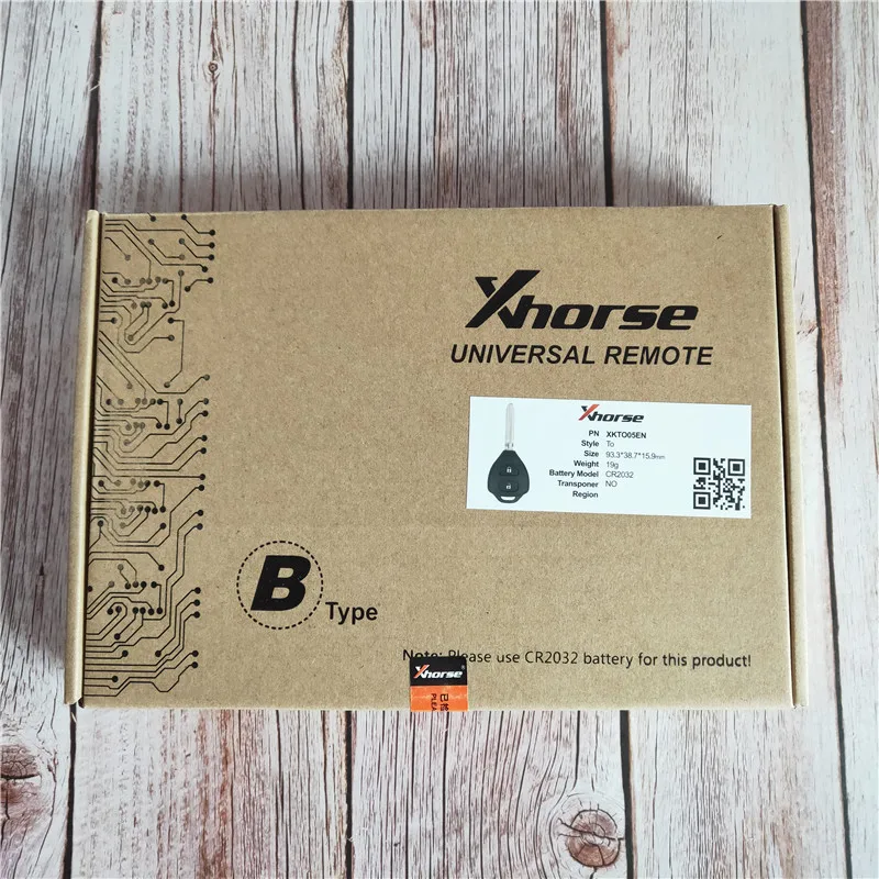 Проводной универсальный дистанционный ключ Xhorse XKTO05EN 5 шт./лот для Toyota плоский 2