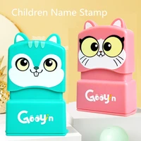 customized name stamp paint personal student children baby engraved waterproof non fading kindergarten cartoon clothes name seal