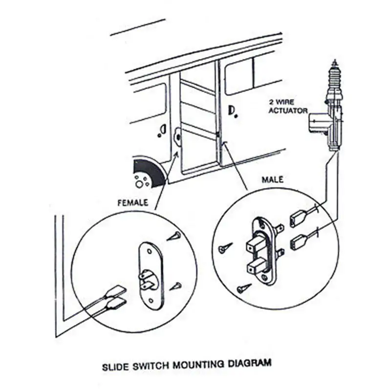 Черный контактный выключатель раздвижной двери для сигнализации система