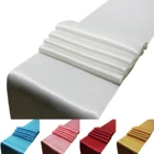 Скатерть Свадебная, белая, атласная настольная дорожка, 30x275 см, 2 шт.