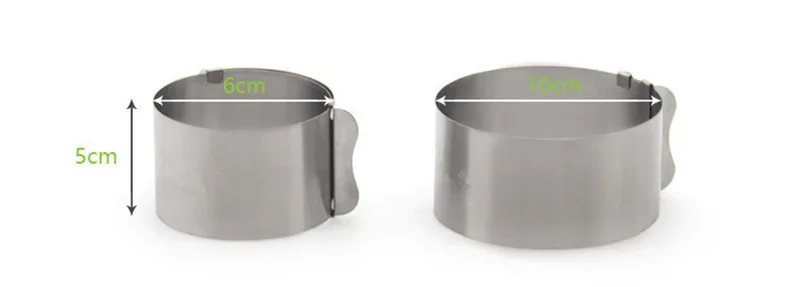 4-дюймовый выдвижной Нержавеющая сталь круг мусс кольцо выпечки набор