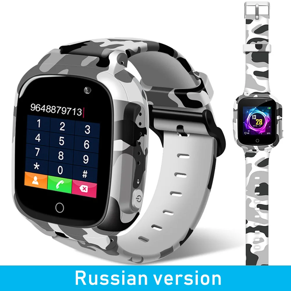 Russian version LEMFO Детские умные часы детские часы Поддержка gps wifi камера голосовой чат LEC2 Pro умные часы Рождественский подарок для детей - Цвет: Russian version