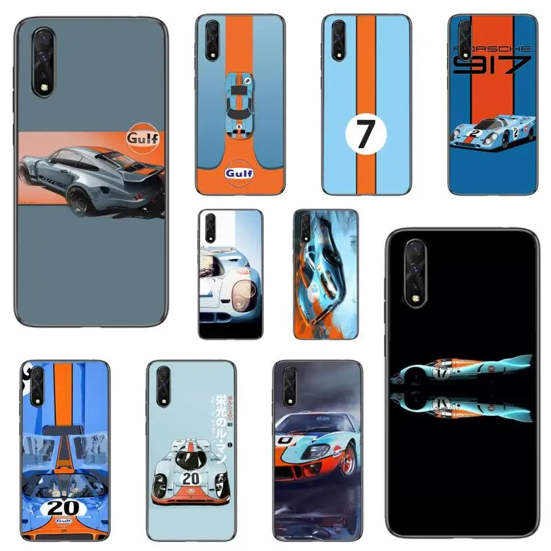 

Gulf Racing car Phone Case For Huawei P Y Nova mate 20 30 10 40 pro lite smart Cover Fundas Coque