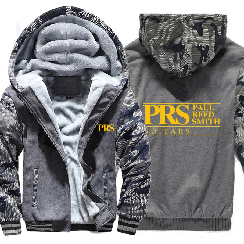 

2021 Paul Reed Smith Hoodies Camouflage sleeve Jacket Hoody Zipper Winter Fleece PRS Paul Reed Smith Guitars Sweatshirt