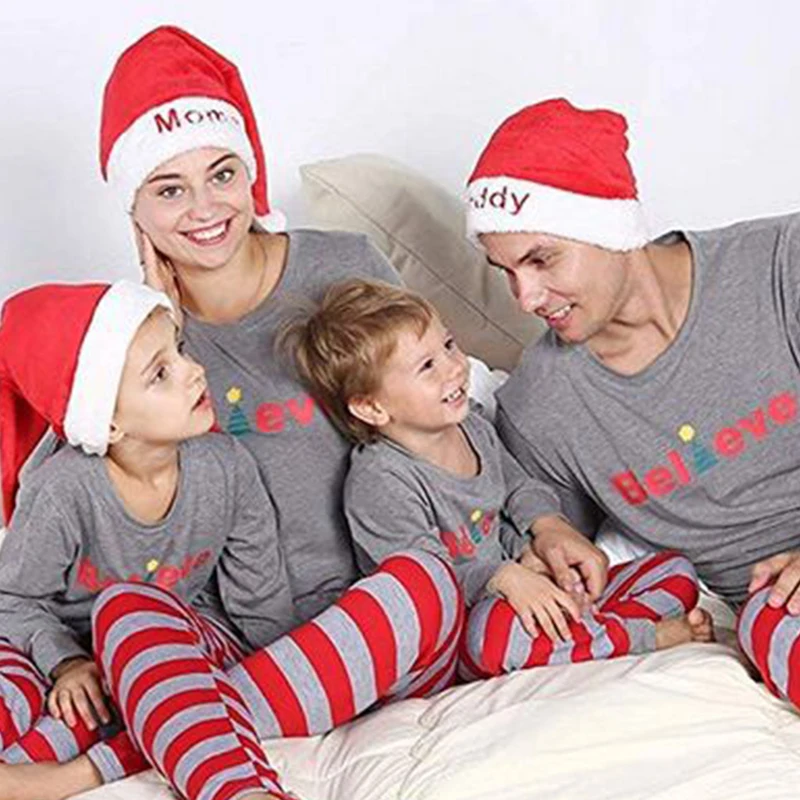 домашняя одежда пижама женская рождественские хлопковые новые пижамы для детей