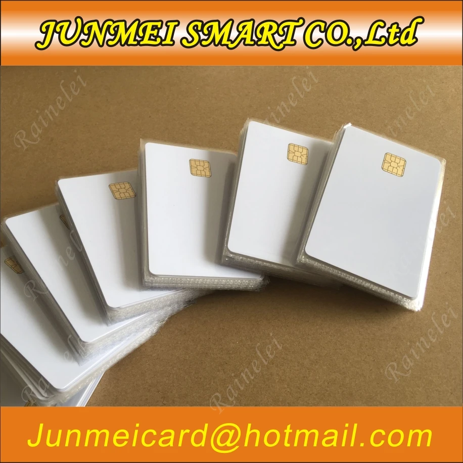 200pcs SLE 4428 Contact IC Big Chip White PVC Smart Card 30mil Glossy For ACR38U BMC Reader Writer | IC/ID