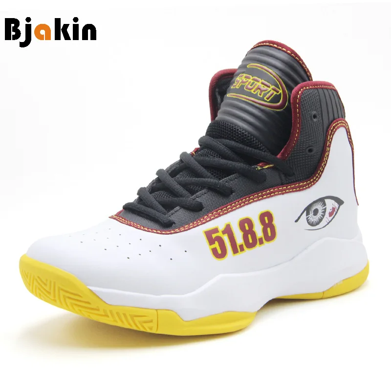 Bjakin белые и желтые мужские баскетбольные кроссовки большого размера 47 удобные из