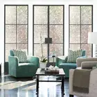 Пленка для окон, с лазерным эффектом тюльпана, непрозрачная, декоративная, для дома, ванной, 3D, не клеящаяся, статическая Наклейка на стекло