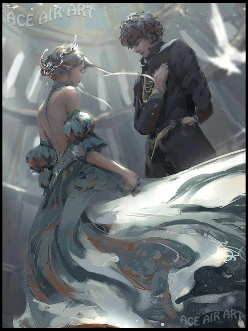 

ACE AIR ART 5D DIY Diamond Painting Princess Girl Picture Of Rhinestones Embroidery Mosaic Cross Stitch Home Decor Gift