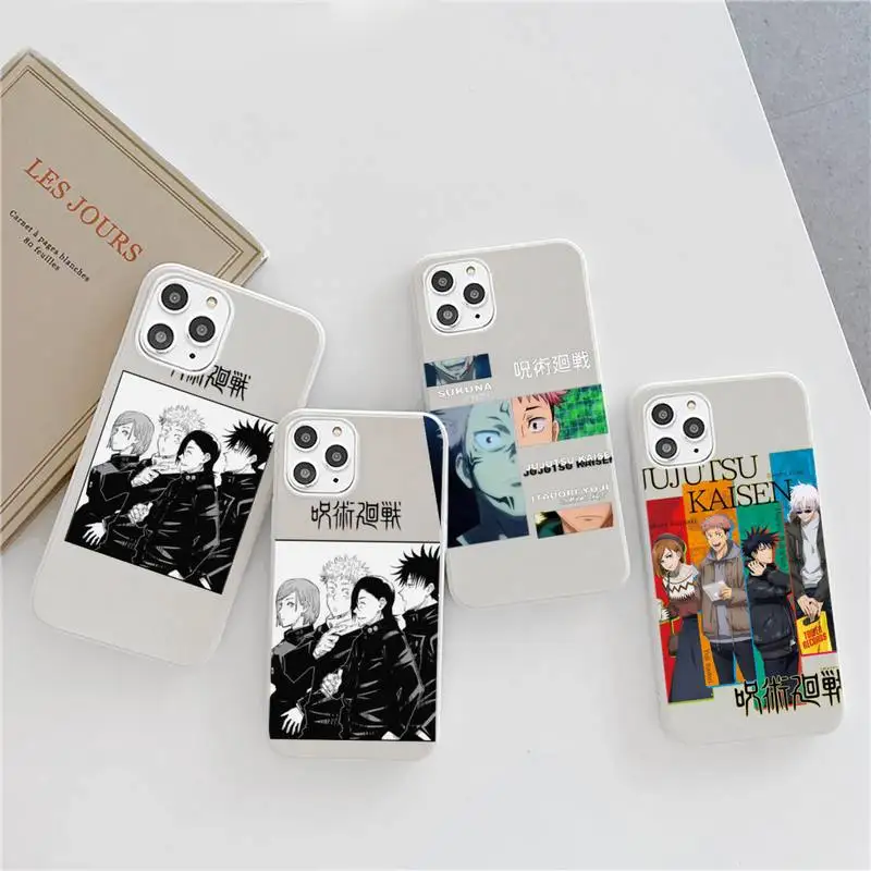

Jujutsu Kaisen Phone Case Candy Color for iPhone 6 6S 7 8 11 12 XS X SE 2020 XR mini pro Plus MAX mobile bags iphone 12 pro