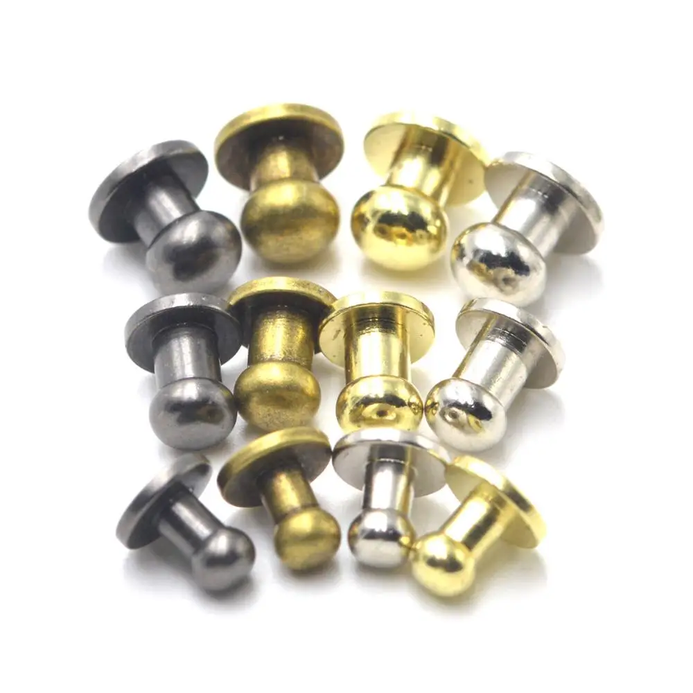 KALASO набор из 10 латунных ручек винтовые заклепки круглых головок с кожаным