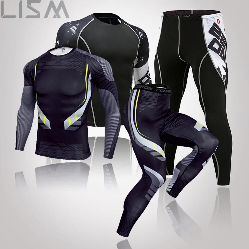 2121 мужское теплое базовое нижнее белье костюм для MMA Rashguard колготки крутая одежда
