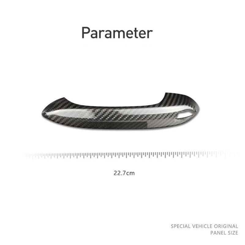 

Real Carbon Fiber Car Door Handle Cover Trim Sticker with Key Hole for 5 Series G30 G31 G38 M 2018 2019 2020 Accessories