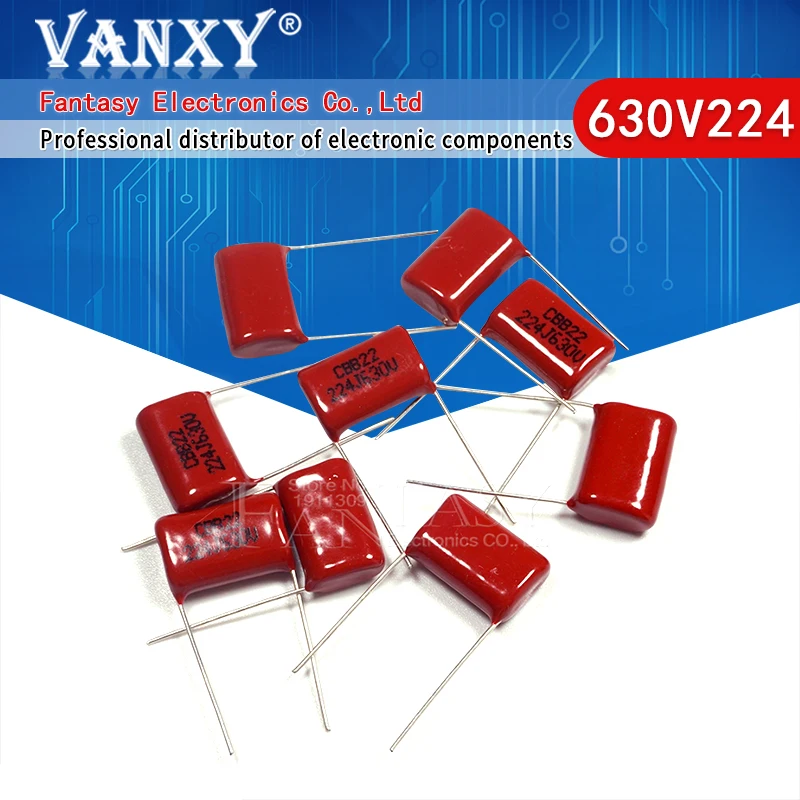 10 шт. 630V224J 0 22 мкФ шаг 15 мм 224 630V 220nf CBB полипропиленовый пленочный конденсатор с