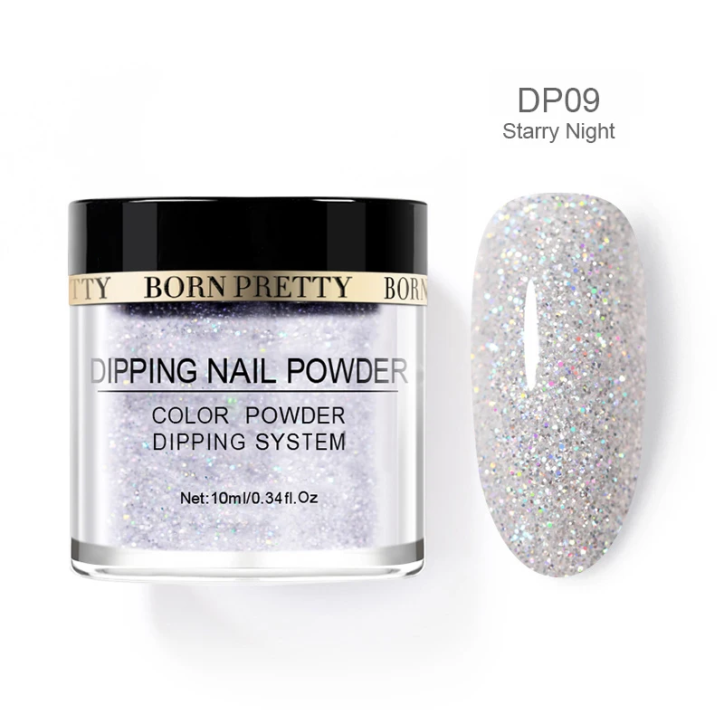 BP-DP09 BORN PRETTY окунутые порошки для ногтей градиентный французский лак Натуральный Цвет голографический блеск без лампы для лечения ногтей украшения - Цвет: BP-DP09