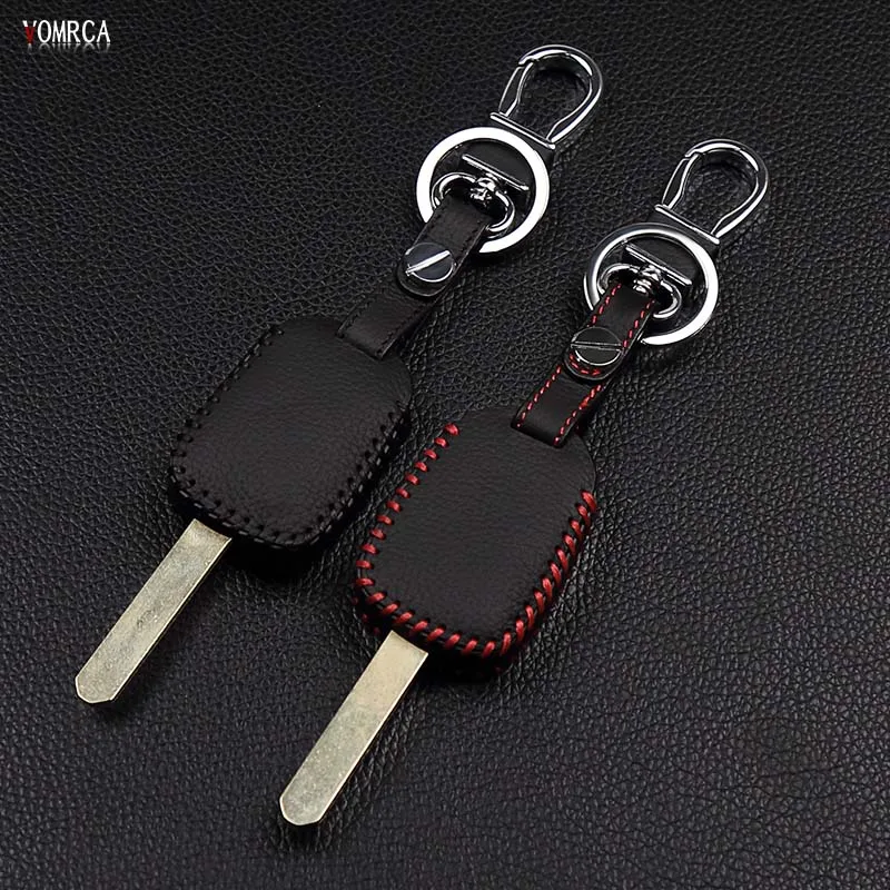 

2 Buttons 100% leather car key case For Honda Accord Pilot CIVIC JAZZ CR-V Car key latest high quality car keys accessories