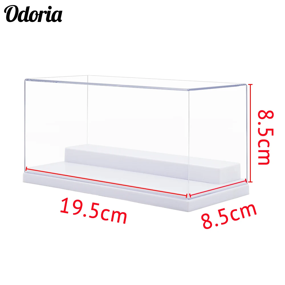 Odoria(19,5x8,5x8,5 см) акриловый дисплей 2 шага чехол/коробка плексиглас Показать чехол Пылезащитный для моделей автомобилей фигурки коллекционные вещи - Цвет: White