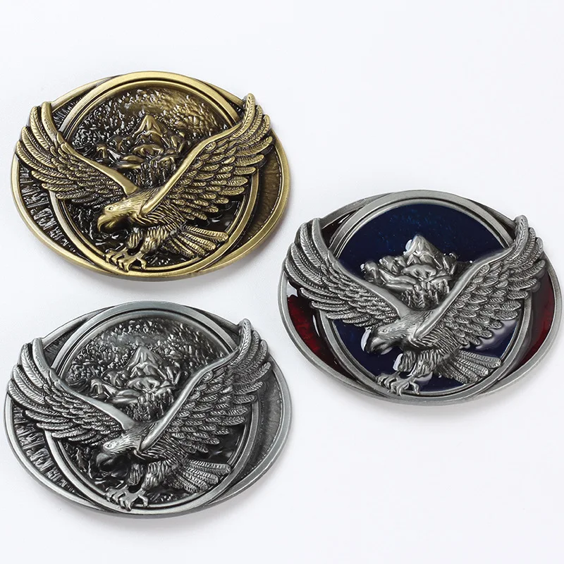 Пряжка для ремня ручной работы с рисунком орла/стервятника аксессуары сделай сам