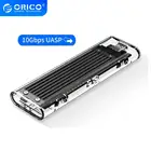 Чехол ORICO M.2 SSD, 10 Гбитс, поддержка протокола UASP, USB3.1 Gen2, Type-C, прозрачный мини-корпус SSD с кабелем C-C и C-A