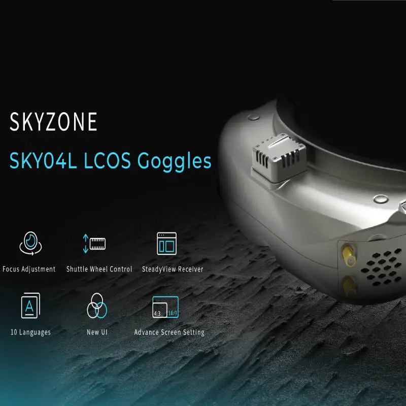 

Skyzone SKY04L 1280X960 LCOS 5.8GHz 48CH Steadyview Receiver FPV Goggles For RC Racing Drone Support DVR w/ Headtracker Fan Accs