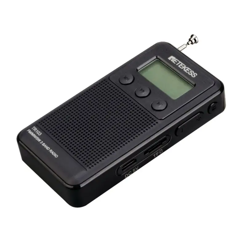Мини FM/MW/SW персональное карманное радио цифровой тон настройки MP3-плеер Поддержка tf-карты