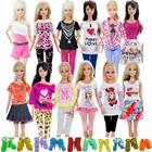 Комплект одежды для куклы Барби, комплект одежды из 5 предметов: брюки, платье, шорты, юбка, туфли на высоком каблуке 10x, аксессуары для игрушек
