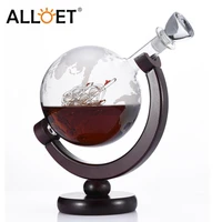 850ml whiskey decanter globe for bourbon vodka wine glass dispenser world map liquor dispenser man women bar banquet gift
