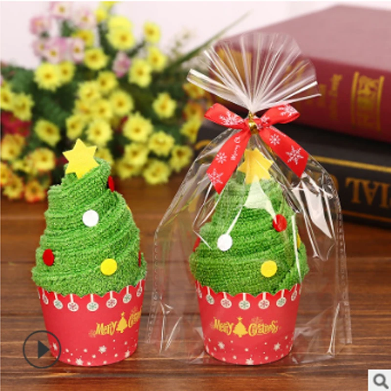 1 шт. полотенце высокого качества праздничный торт моделирование хлопок Санта со