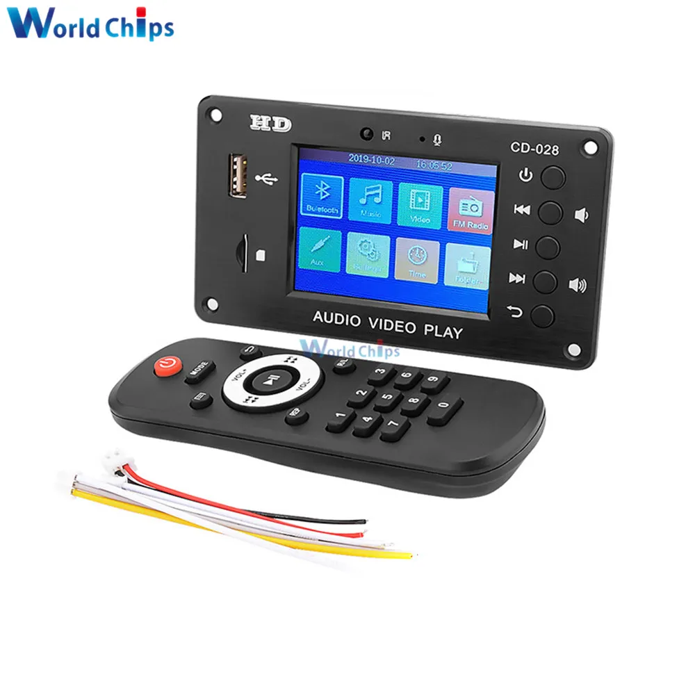 MP5 Bluetooth 5 0 декодер доска 2 8 дюймов TFT HD видеоплеер аудио приемник FLAC WAV APE