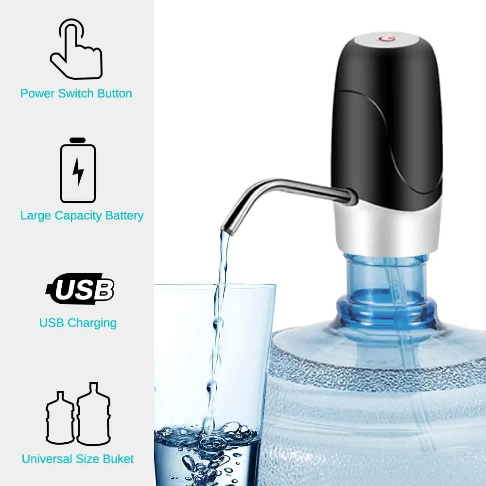 Electric Water Bottle Pump Portable USB Charging Automatic Mini Drink Dispenser Pourer Auto Switch Smart Appliances | Дом и сад