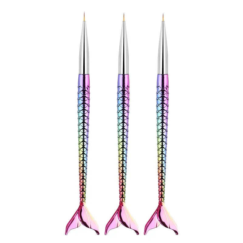 3 шт. кисть для рисования в виде русалки с сотовой ручкой полоской и линейным