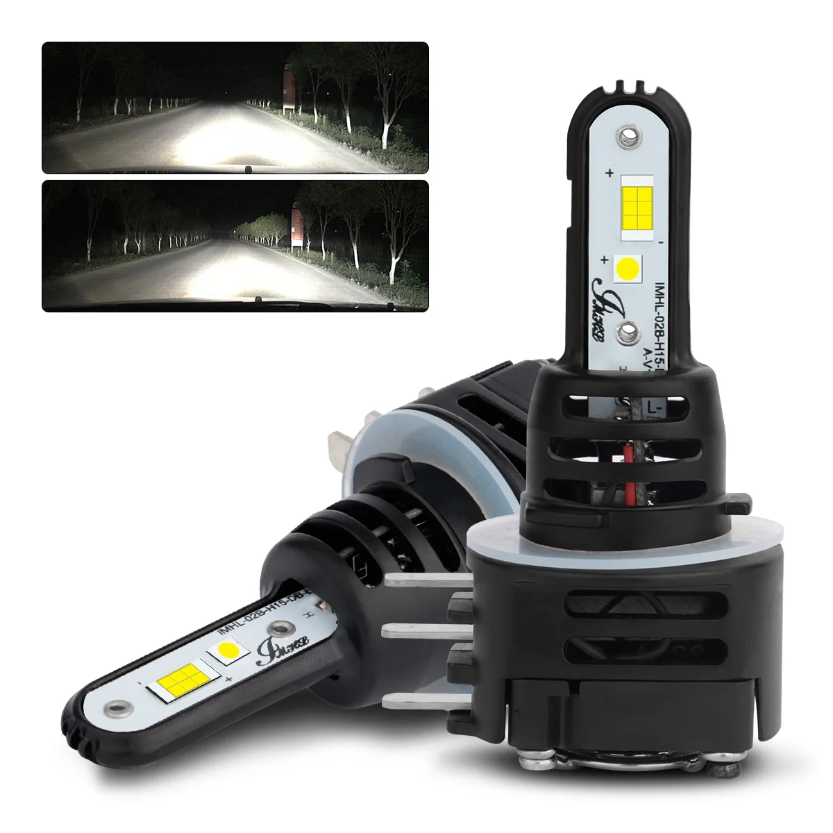 Светодиодный головной светильник H15 для автомобиля 50 Вт 14000LM беспроводной 12 В/24