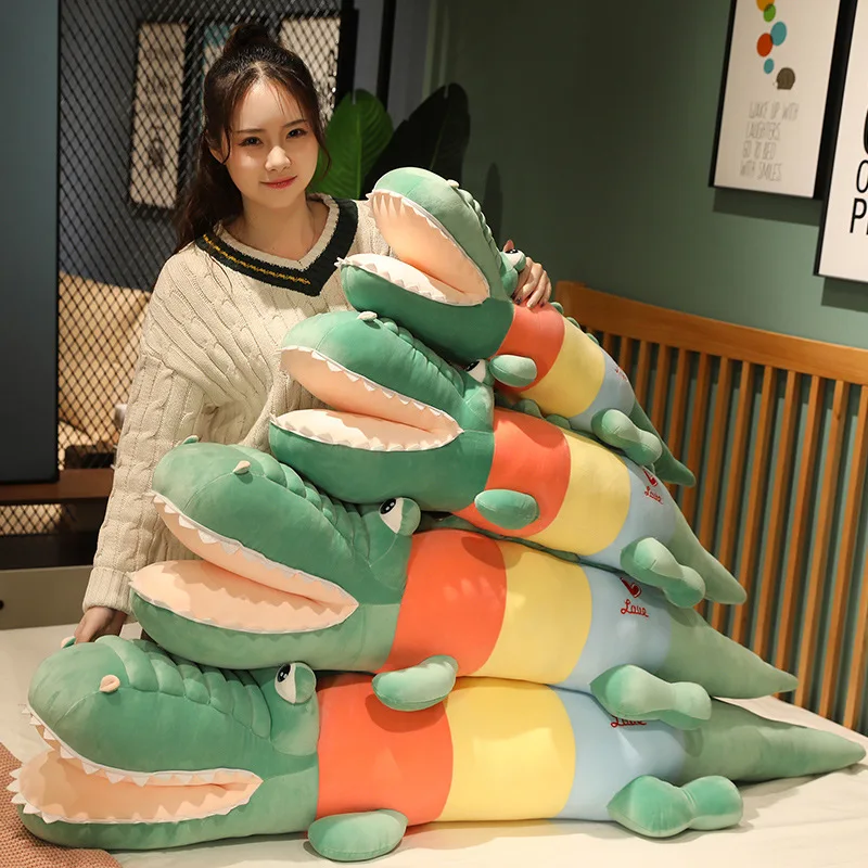 

Multi-size Colorful Crocodile Dolls Soft and Cute Crocodile Pillows Exquisite Embroidery The Best Birthday Gift