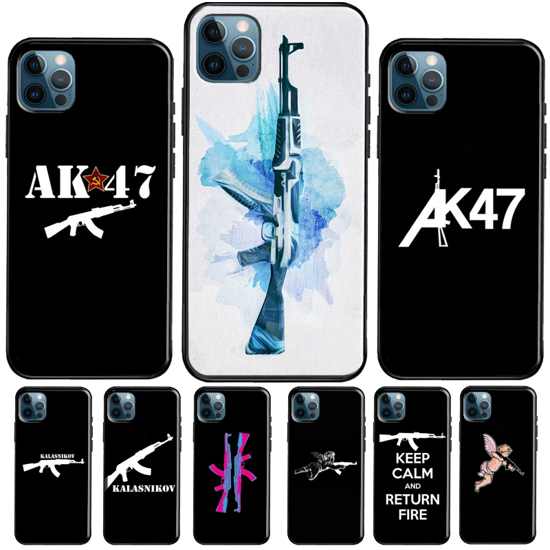 AK 47 чехол для iPhone 11 Pro Max 12 мини X XR XS 6S 7 8 Plus SE 2020 задняя крышка|Бамперы| |
