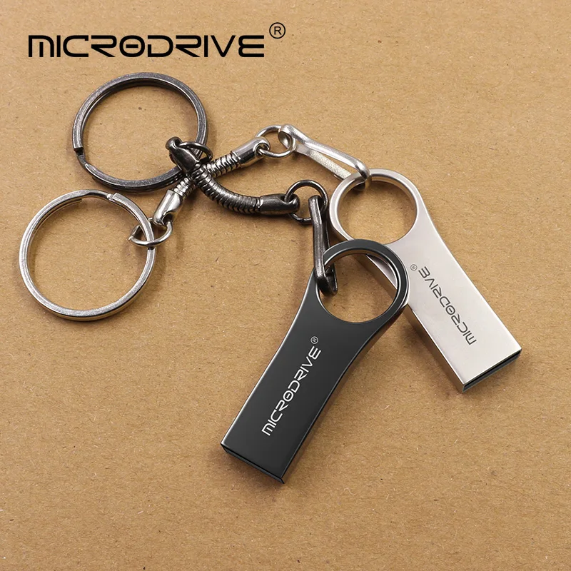 Водонепроницаемый usb флеш-накопитель 4 GB/8 GB/16 GB/32 GB/64 GB металлическая карта pendrive Memory Stick накопители u-диск с кольцом для ключей