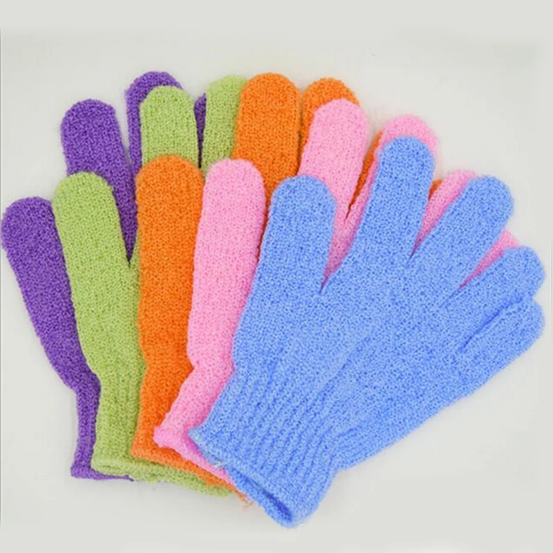 1pc Bath Glove Exfoliating Wash Skin Spa Massage Body Scrubber Cleaner Shower Gloves Foam | Дом и сад
