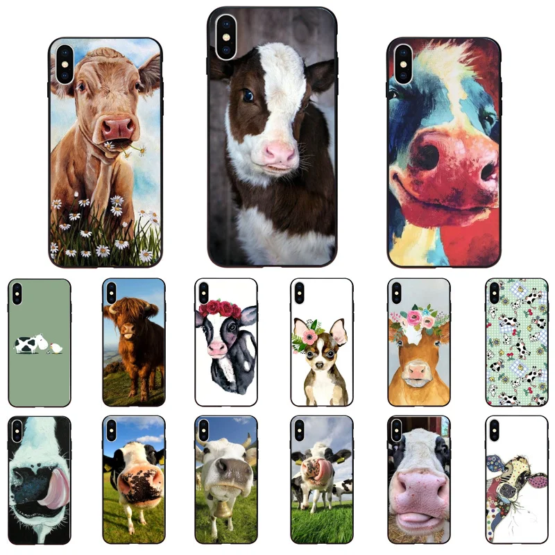 

Animal Cows Cow Cute Phone Case For iphone 12 11 Pro Max Case For iPhone 11 12 mini XS MAX X XR SE2 8 7 6S Plus Case