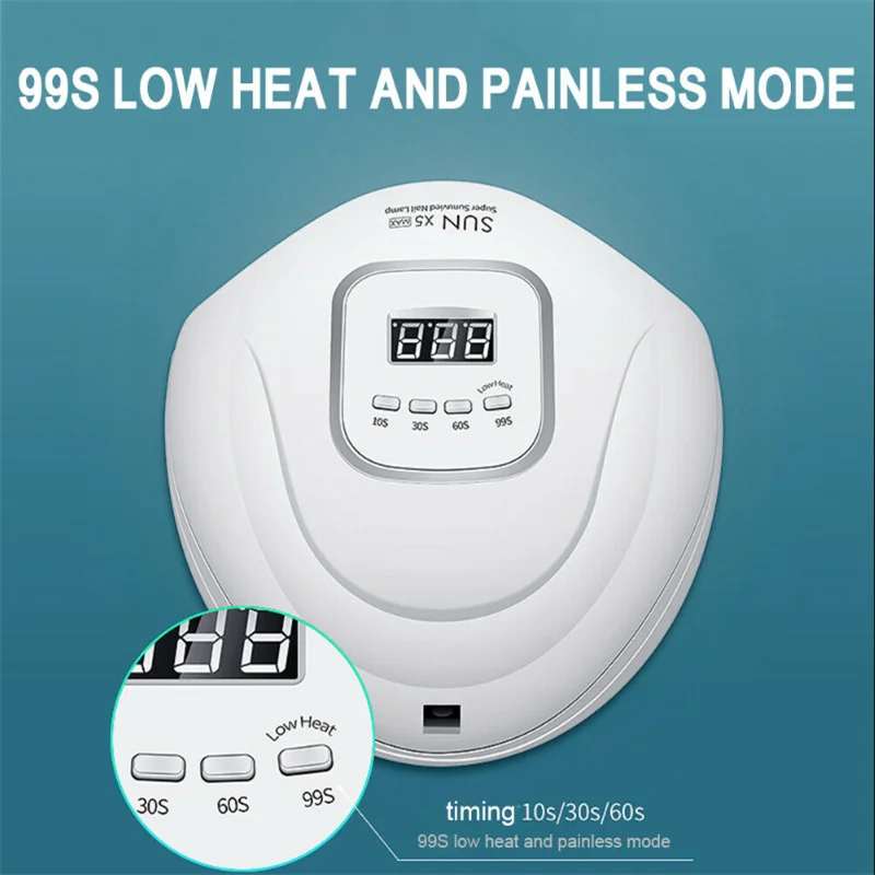 

120W SUNX5 Max intelligent timing nail phototherapy machine nail induction baking lamp LED nail glue quick dryer