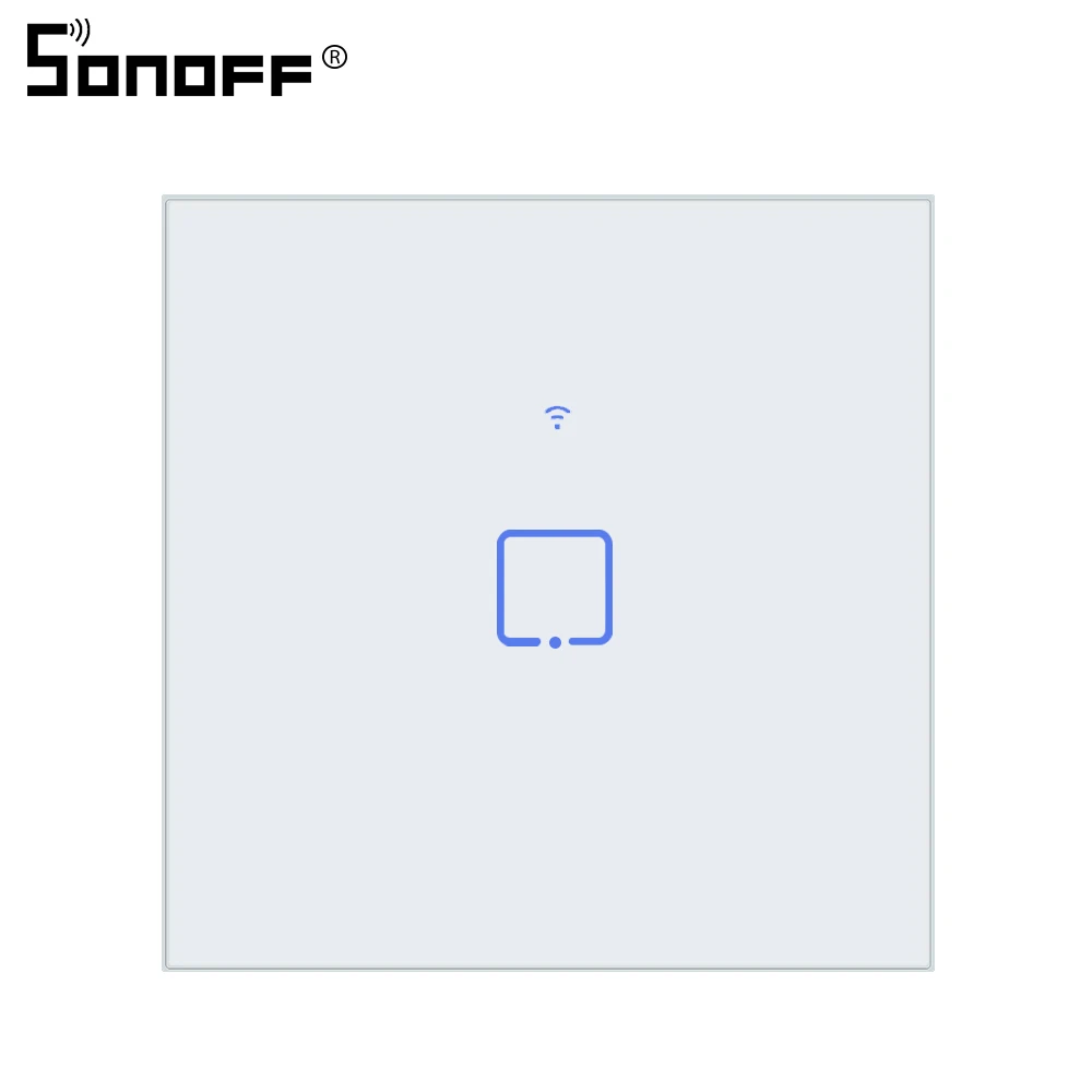 SONOFF T0 EU 1C SONOFF Wifi умный настенный выключатель ЕС стеклянная панель сенсорный светильник Led 1 комплект беспроводной пульт дистанционного управления реле таймер розетка Google Home - Комплект: SONOFF T0 EU 1C