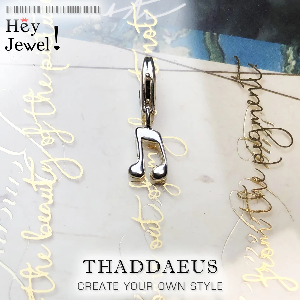 Модный кулон в виде музыкальных нот из стерлингового серебра 925 пробы ожерелье с