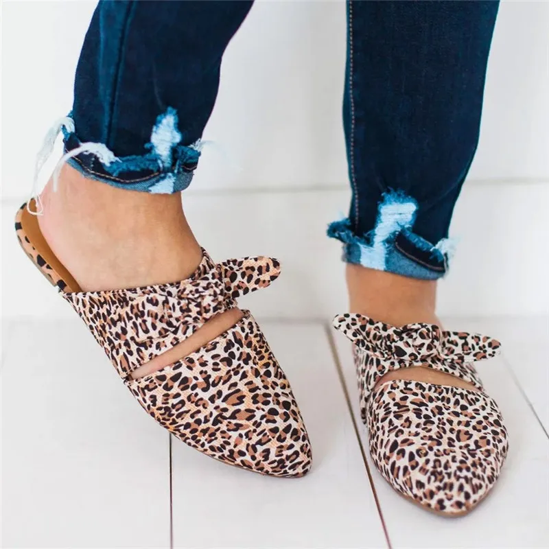 Летние женские сандалии на плоской подошве с бантом однотонные шлепанцы без