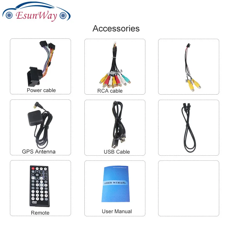 

EsunWay Car DVD Player For V-W/Volkswagen/SAGITAR/JATTA/POLO/BORA/GOLF V Navigation With 3G Host GPS BT Radio Free Maps 4.9