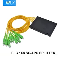 5pcs 1x8 sc apc sc upc type plc splitter box plc abs fiber optical telecom splitter connector box 2 0mm fiber